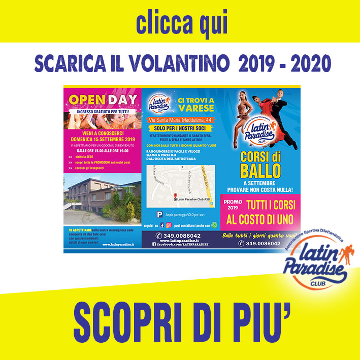 Volantino della stagione 2019 - 2020